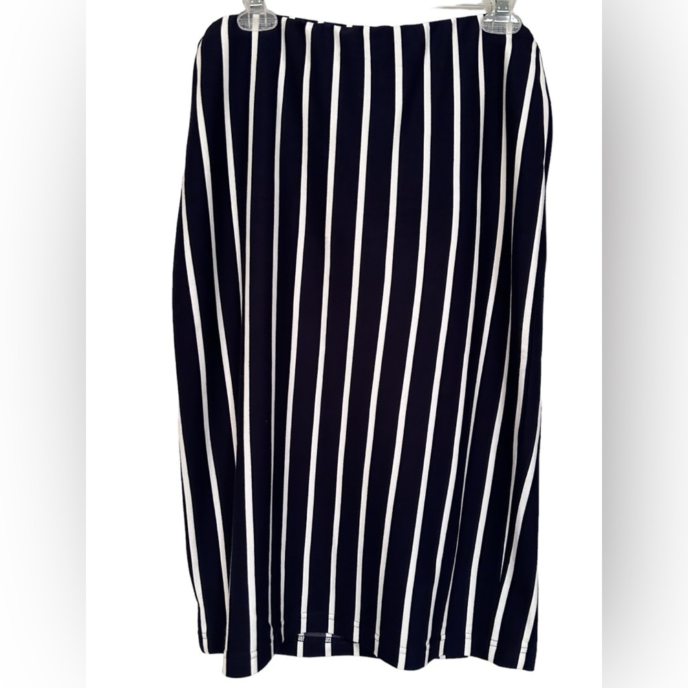 SANCTUARY WOMENS DARK NAVY AND WHITE STRIPE PENCIL SKIRT SIZE XL EUC